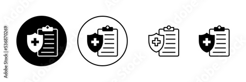Medical insurance icon vector. health insurance sign and symbol