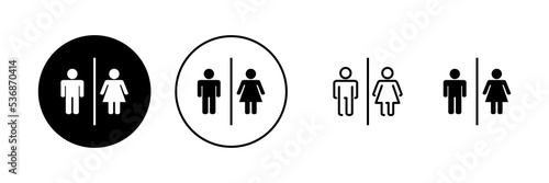 Toilet icon vector. Girls and boys restrooms sign and symbol. bathroom sign. wc, lavatory