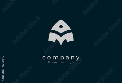 Initial AM or MA monogram Logo, stylish letter A and M logo design, vector illustration photo