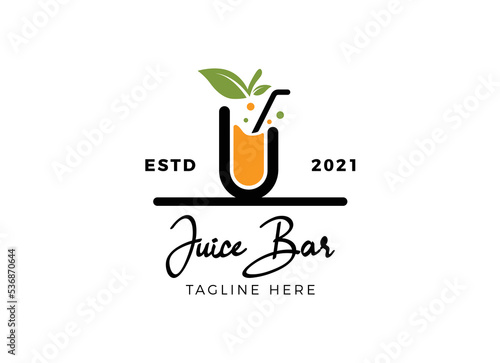 Fresh juice logo vector