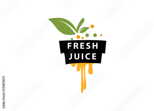 Fresh juice logo vector