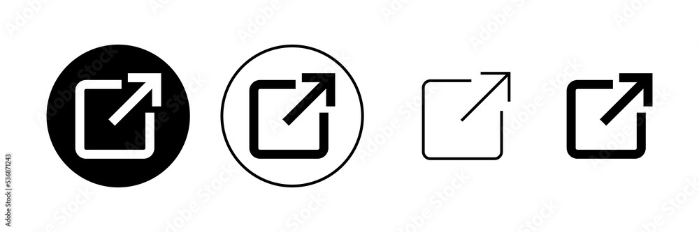 External link icon vector. link sign and symbol. hyperlink symbol External link icon vector. link sign and symbol. hyperlink symbol