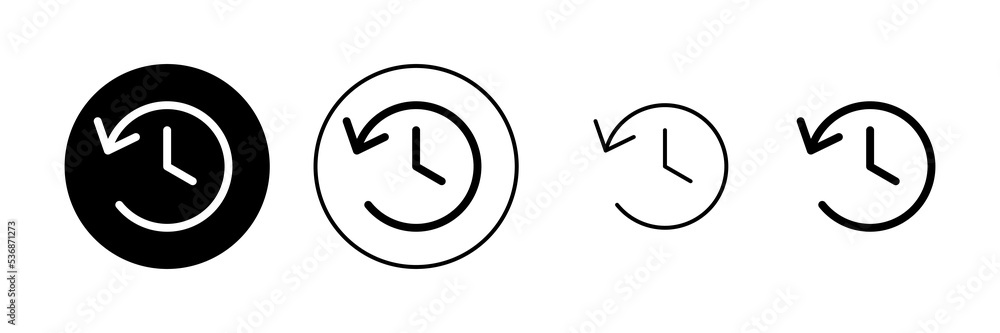 History icon vector. recent event history sign and symbol History icon vector. recent event history sign and symbol