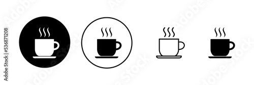 coffee cup icon vector. cup a coffee sign and symbol