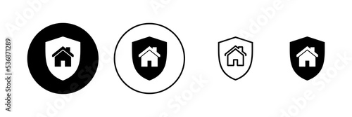house insurance icon vector. house protection sign and symbol