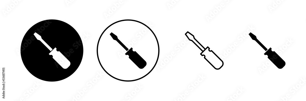 Screwdriver icon vector.tools sign and symbol Screwdriver icon vector.tools sign and symbol