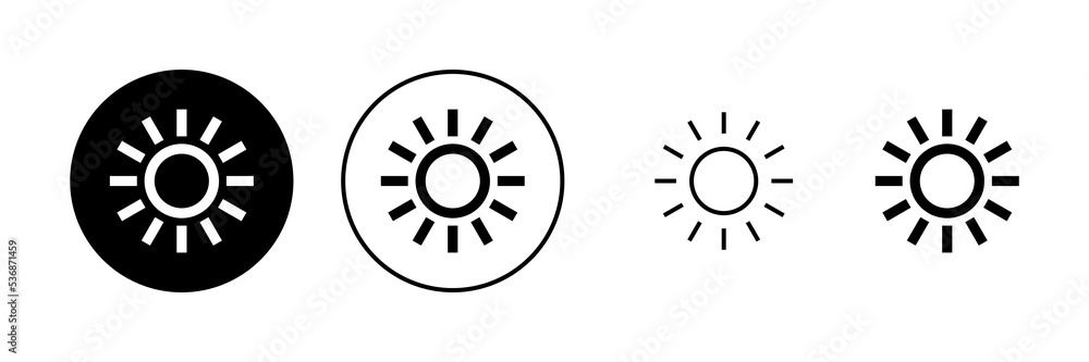Sun icon vector. Brightness sign and symbol Sun icon vector. Brightness sign and symbol