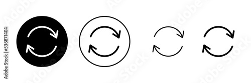 Refresh icon vector. Reload sign and symbol. Update icon.