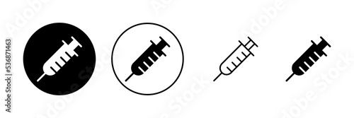 Syringe icon vector. injection sign and symbol.vaccine icon