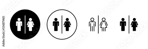 Toilet icon vector. Girls and boys restrooms sign and symbol. bathroom sign. wc, lavatory