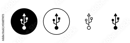 Usb icon vector. Flash disk sign and symbol. flash drive sign.