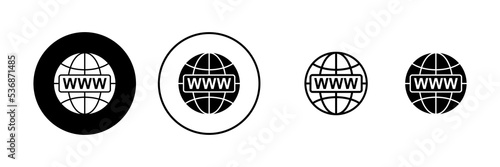 Web icon vector. go to web sign and symbol. web click icon. Global search icon