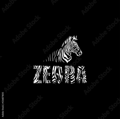zebra line white and black logo