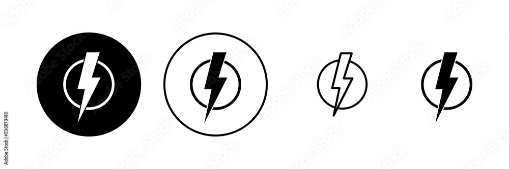 Lightning icon vector. electric sign and symbol. power icon. energy sign Lightning icon vector. electric sign and symbol. power icon. energy sign