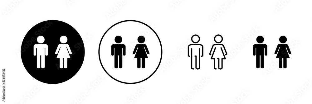 Man and woman icon vector. male and female sign and symbol. Girls and boys Man and woman icon vector. male and female sign and symbol. Girls and boys