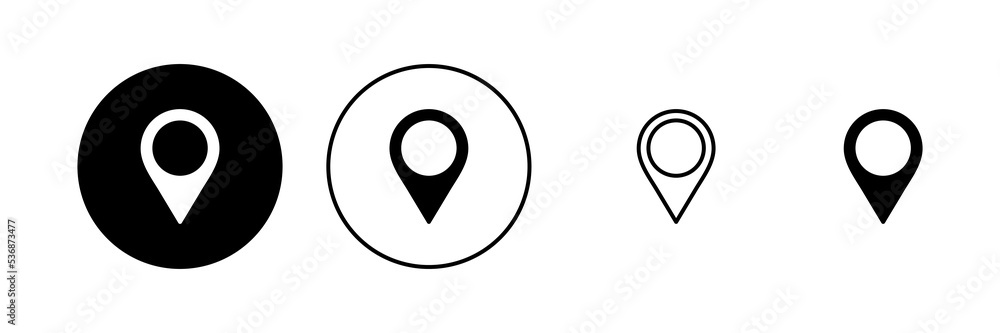 Pin icon vector. Location sign and symbol. destination icon. map pin Pin icon vector. Location sign and symbol. destination icon. map pin
