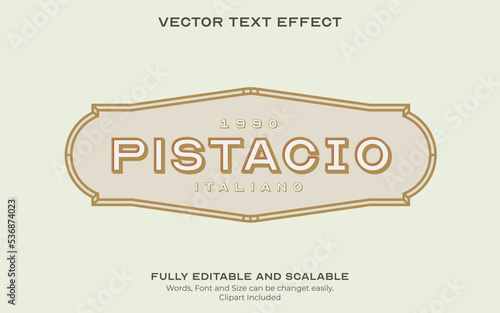 Classic Italian Bakery Shop signage text effect