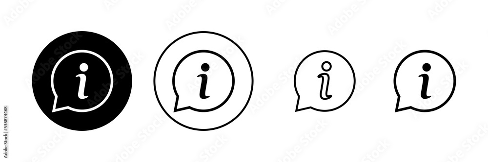 Info sign icon vector. about us sign and symbol. Faq icon Info sign icon vector. about us sign and symbol. Faq icon