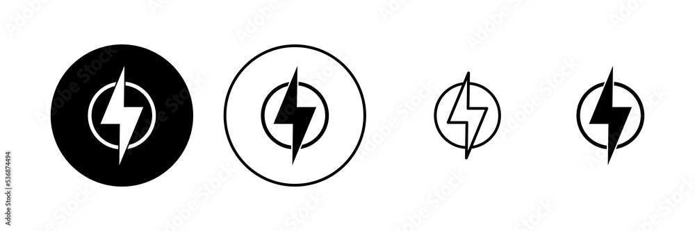 Lightning icon vector. electric sign and symbol. power icon. energy sign Lightning icon vector. electric sign and symbol. power icon. energy sign