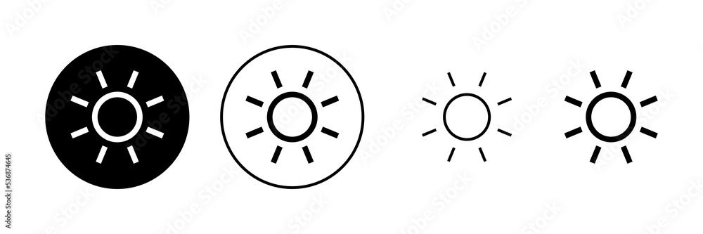 Sun icon vector. Brightness sign and symbol Sun icon vector. Brightness sign and symbol