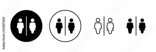 Toilet icon vector. Girls and boys restrooms sign and symbol. bathroom sign. wc, lavatory