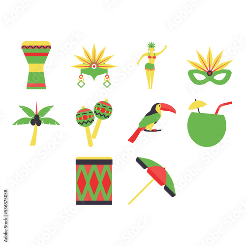 carnival of rio icon set