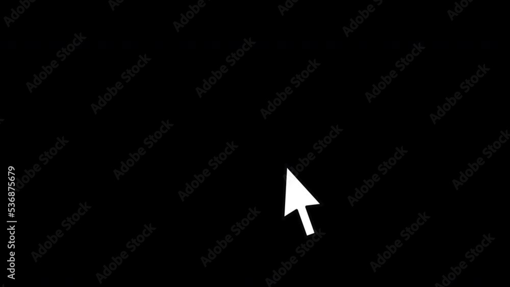 Click021 Computer Mouse Animated symbol of arrow cursor. animation of a