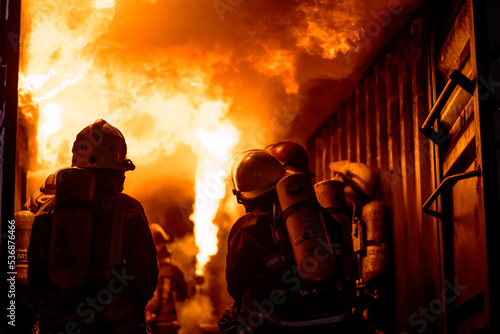 firefighters fighting fire