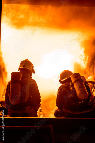 firefighters fighting fire