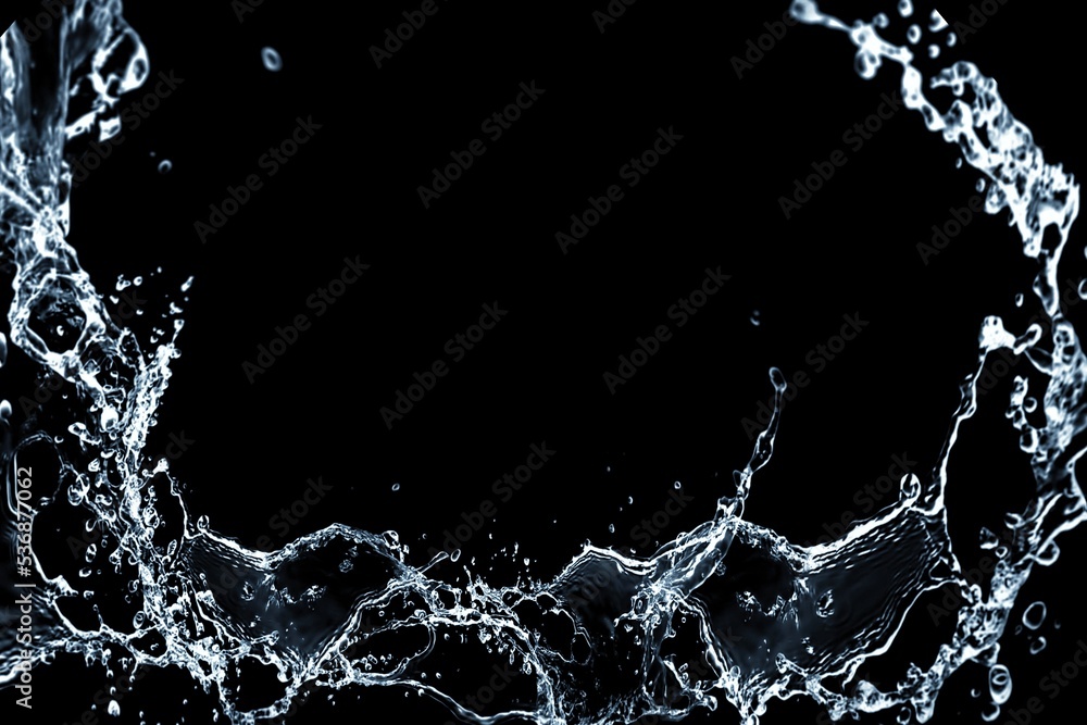 Obraz premium water splash isolated on black