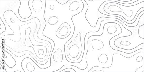 The stylized height of the topographic contour in lines and contours. White Background. The concept of a conditional geography scheme and the terrain path. Vector illustration