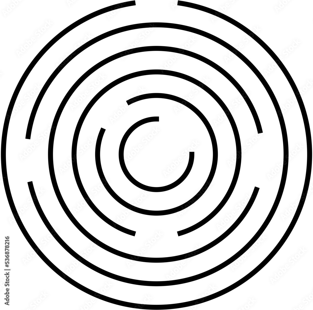 Concentric Circle Geometric Vector Element Concentric Circle Geometric Vector Element