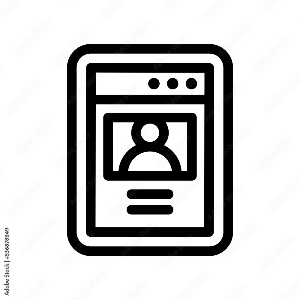 profile line icon illustration vector graphic