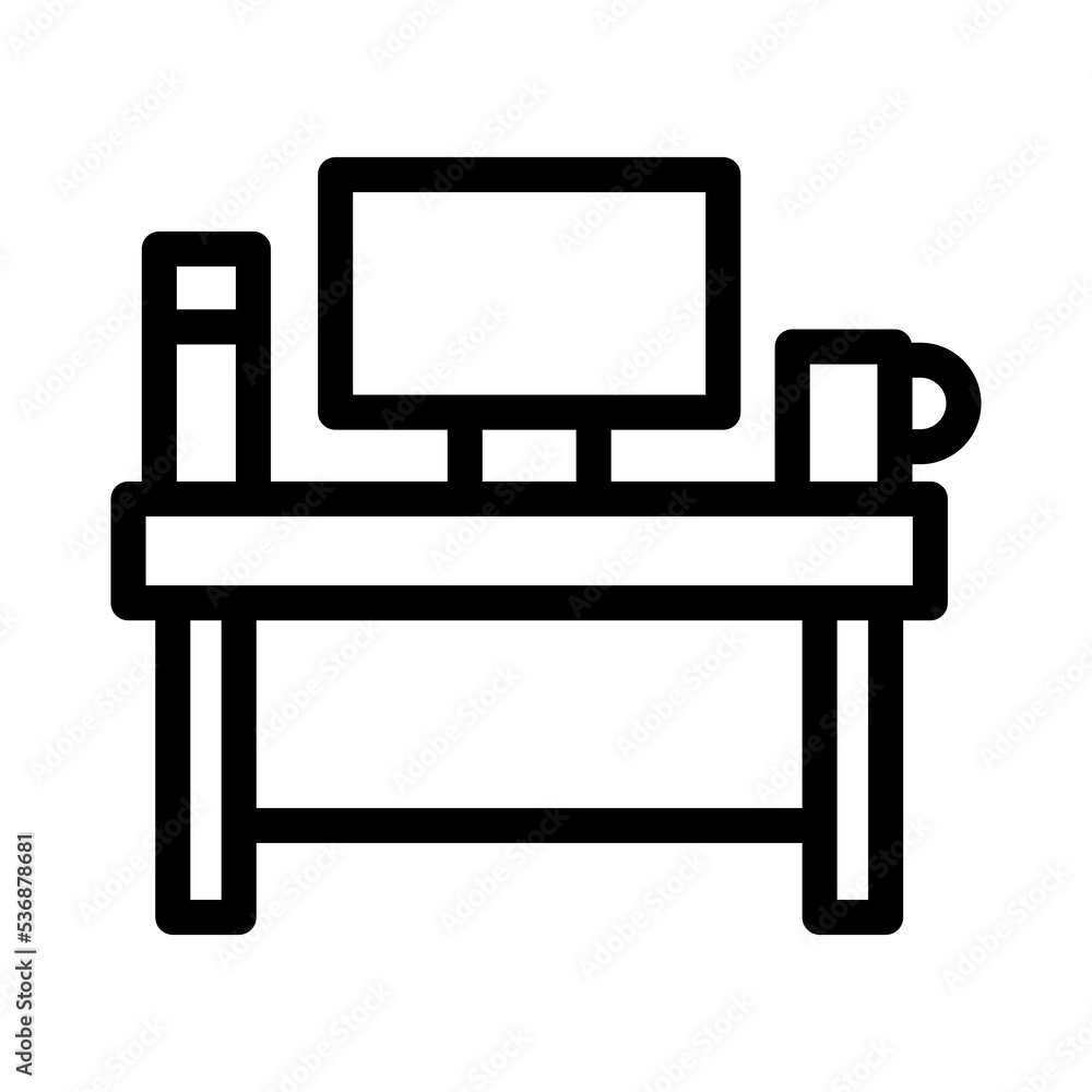 workspace line icon illustration vector graphic workspace line icon illustration vector graphic