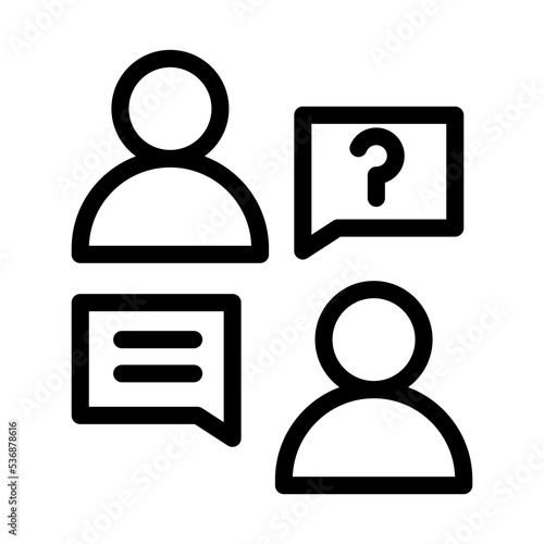 job interview line icon illustration vector graphic