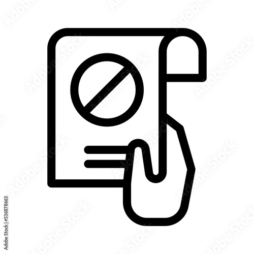 resign line icon illustration vector graphic