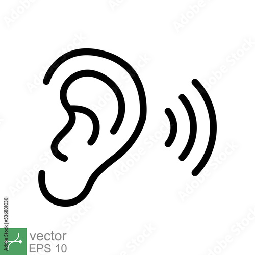 Bild auf Leinwand Ear listen icon