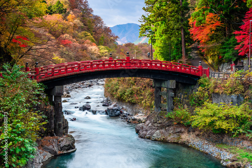 栃木県　日光　秋の神橋