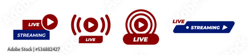 live icon. live streaming vector. live stream for web design - stock vector.