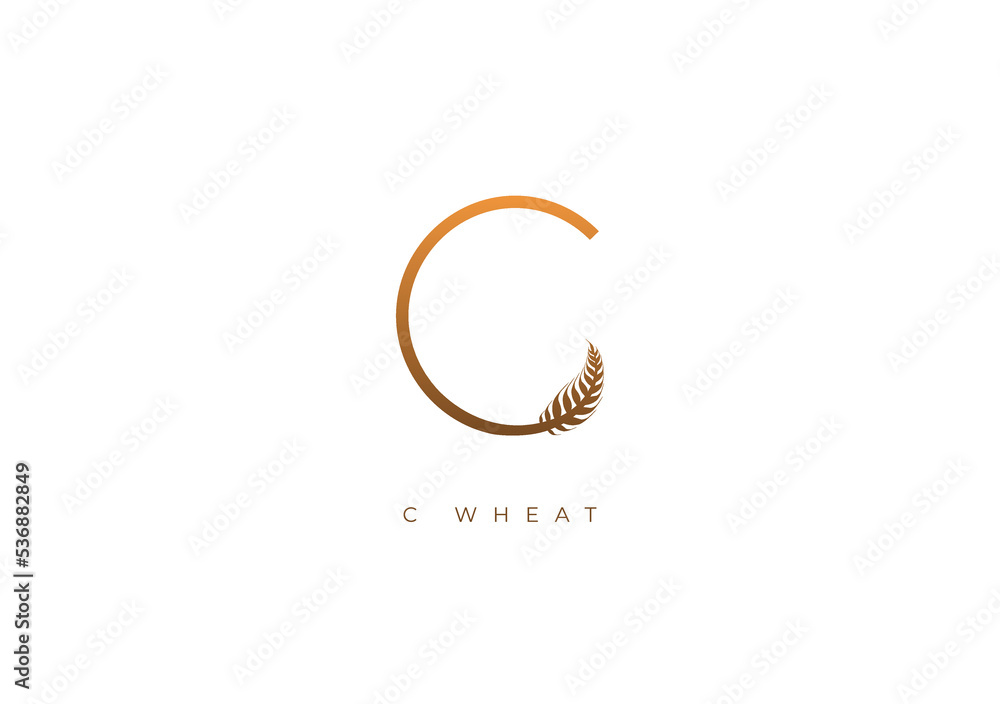 C WHEAT MONOGRAM