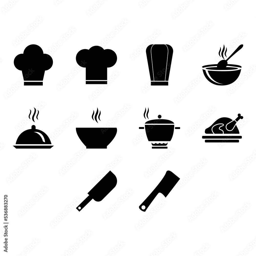 chef icon set chef icon set