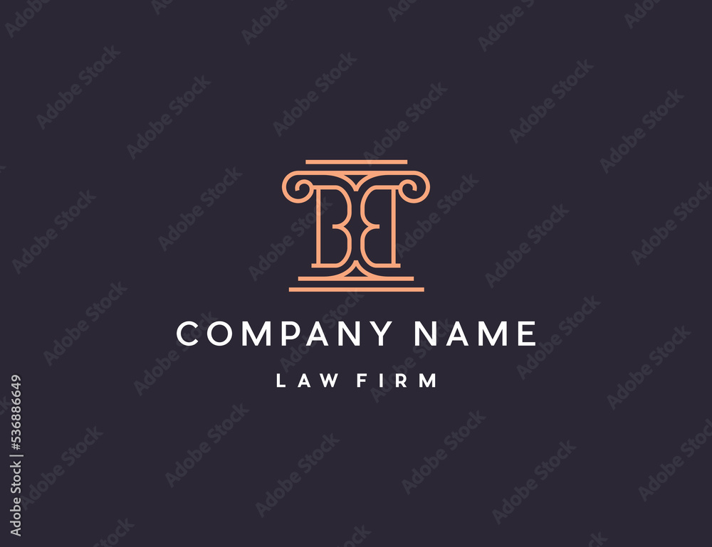 Initial letter BB logo design for law firm company Initial letter BB logo design for law firm company