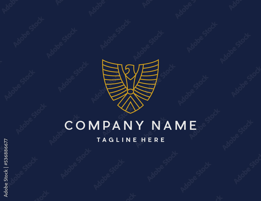 Eagle line logo design vector Eagle line logo design vector