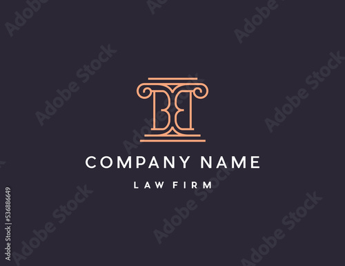 Initial letter BB logo design for law firm company