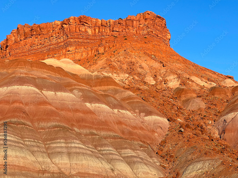 Red cliff at sunset - Old Paria Movie Set, Utah