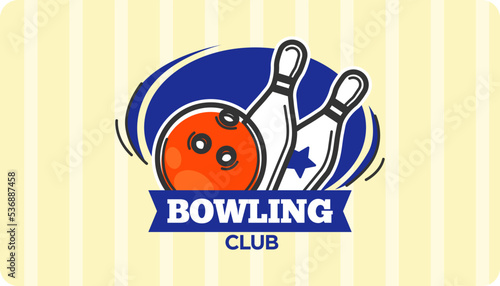 Bowling club recreation and sports for fun vector