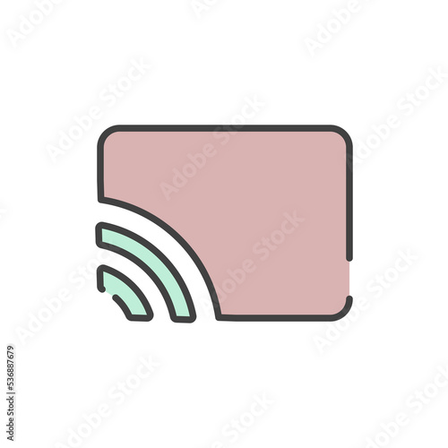 screencast icon vector illustration logo template for many purpose. Isolated on white background.