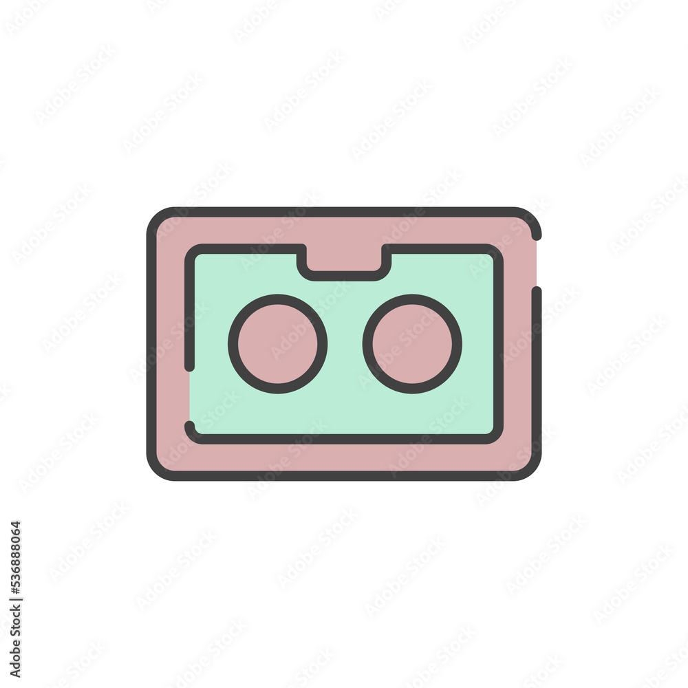 Cassette icon vector illustration logo template for many purpose. Isolated on white background. Cassette icon vector illustration logo template for many purpose. Isolated on white background.