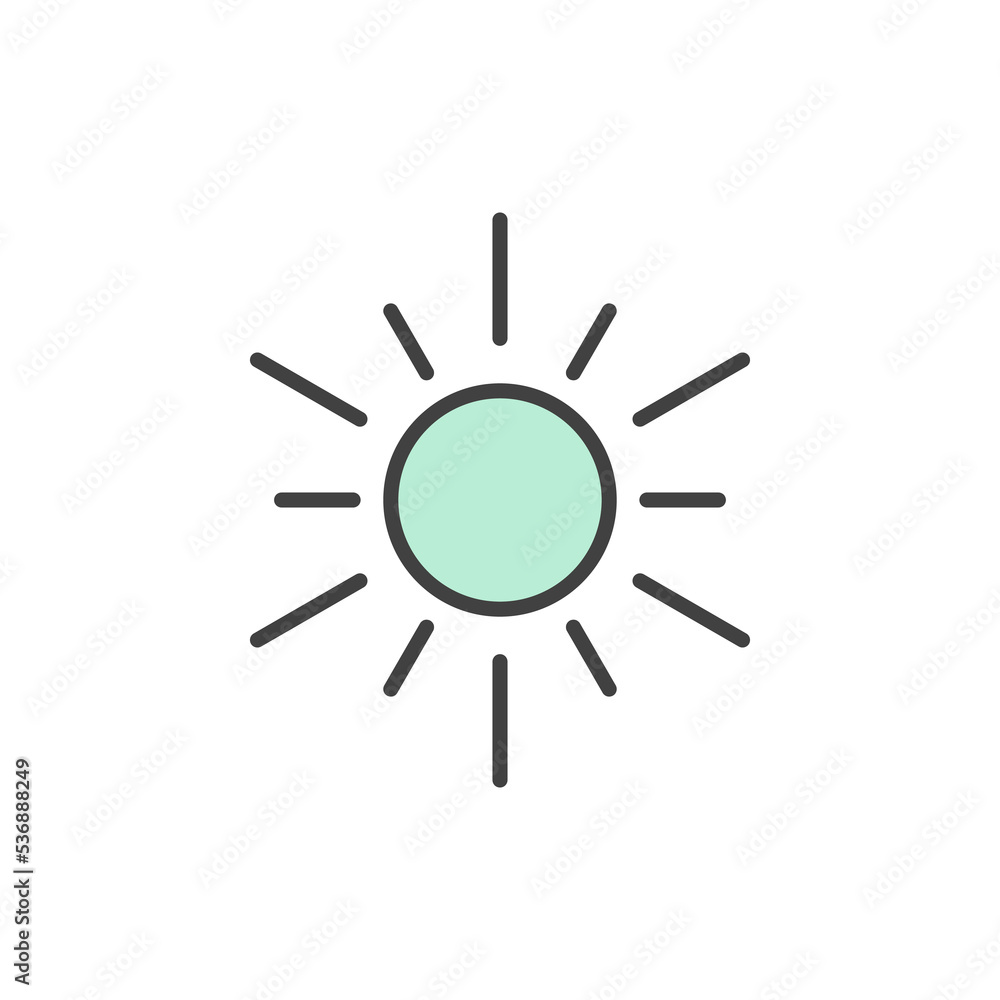 sun icon vector illustration logo template for many purpose. Isolated on white background.