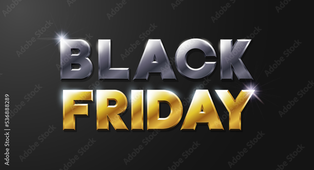 Fototapeta premium Black Friday sale background. Vector ad text illustration for promotional content, web banners, related with sales, discounts